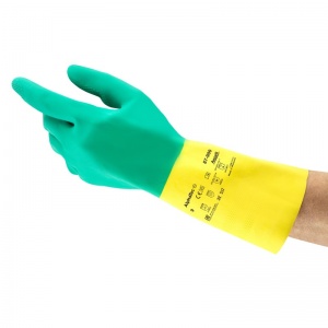 Ansell AlphaTec 87-900 Bi-Colour Chemical-Resistant Gauntlet Gloves